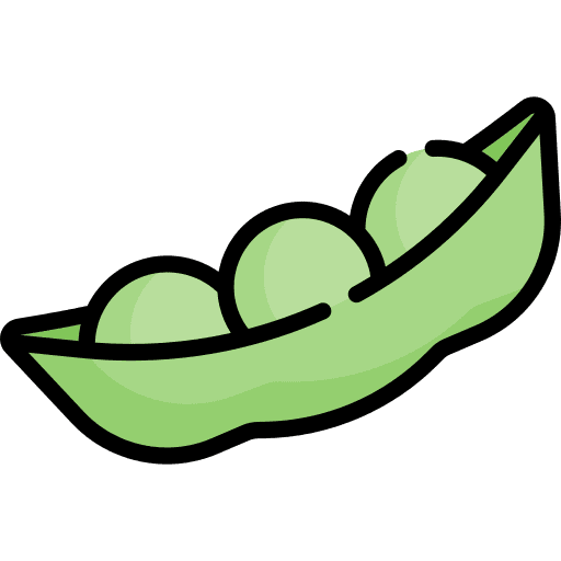 Peas organic food and restaurant vegan icon