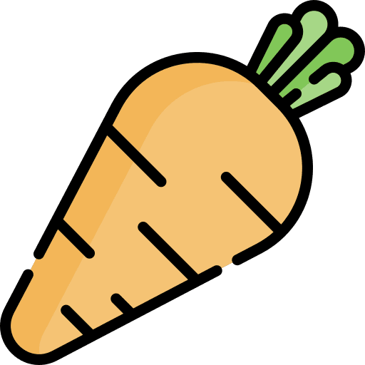 Carrot vegan vegetable food and restaurant icon
