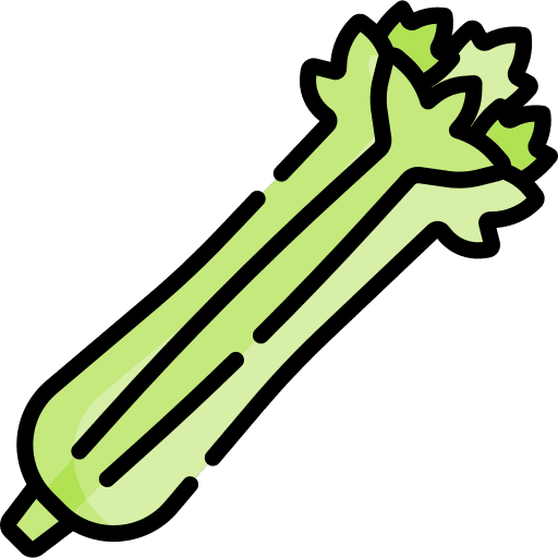 Celery vegetarian nutrition food and restaurant icon