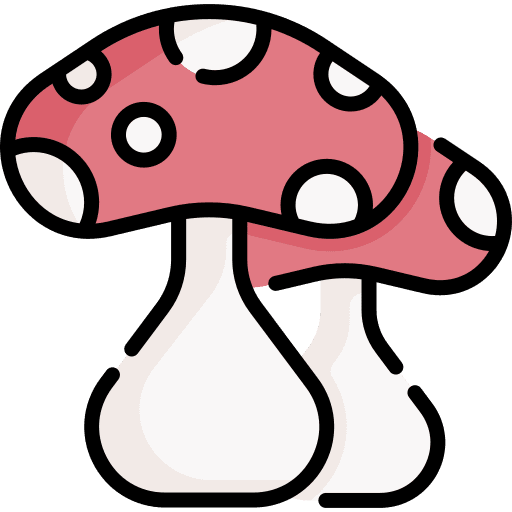 Mushroom animals organic vegetarian icon