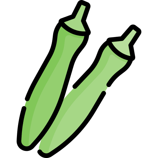 Okra nature vegetarian food and restaurant icon