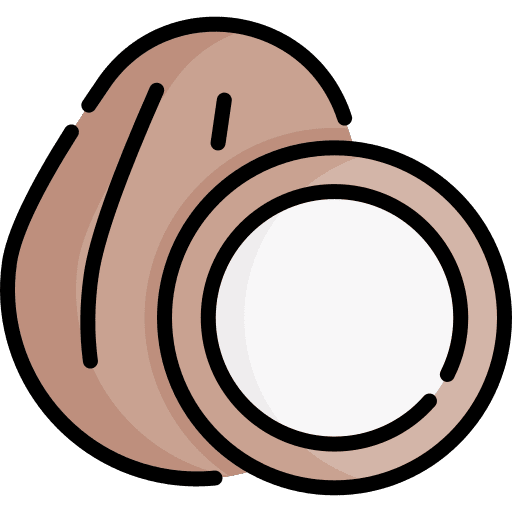 Coconut vegetarian food and restaurant healthy icon