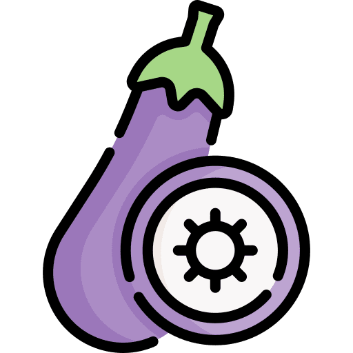 Eggplant eggplant organic vegetarian icon