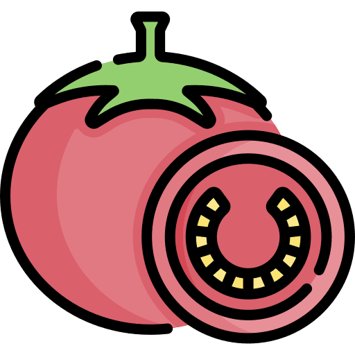 Tomato farming and gardening vegan healthy food icon