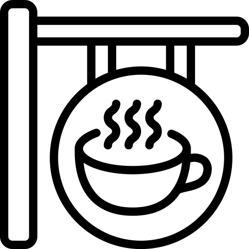 Sign drink sign food and restaurant icon