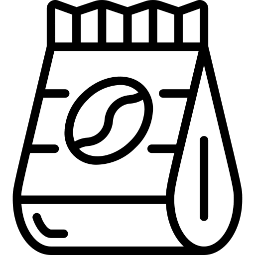 Beans bag food and restaurant coffee icon