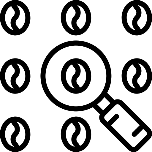 Beans inspection coffee food and restaurant icon