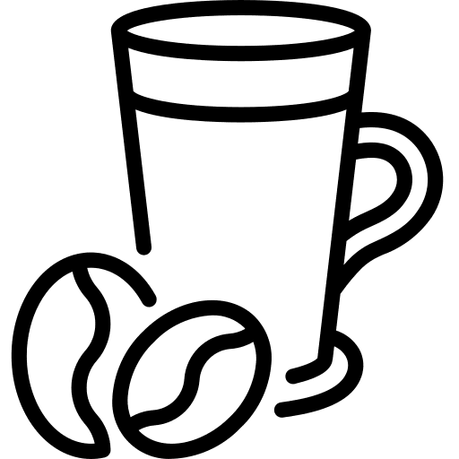 Latte hot coffee food and restaurant icon