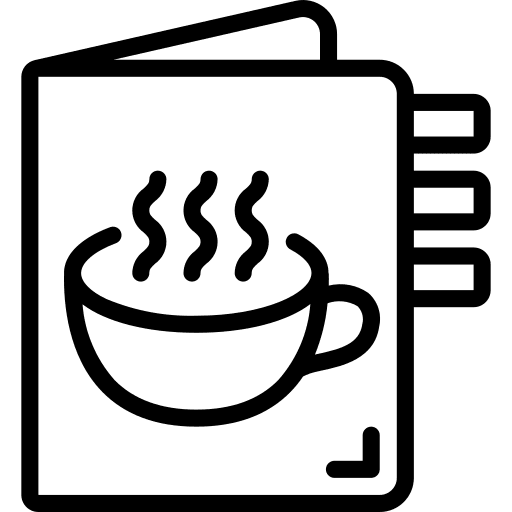 Menu cup menu food and restaurant icon