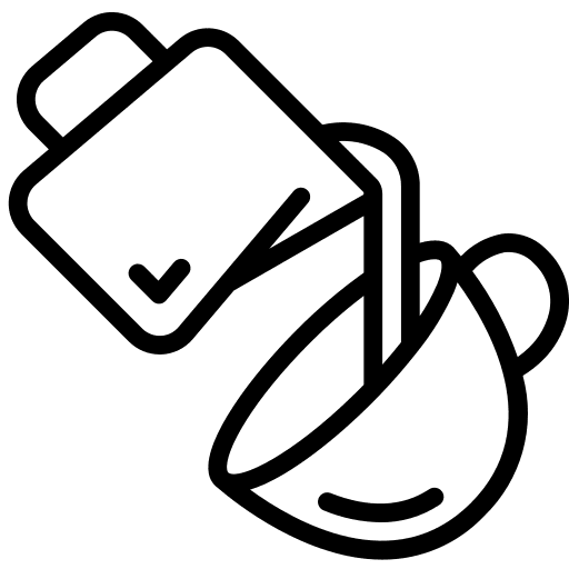 Pour milk food and restaurant cup icon