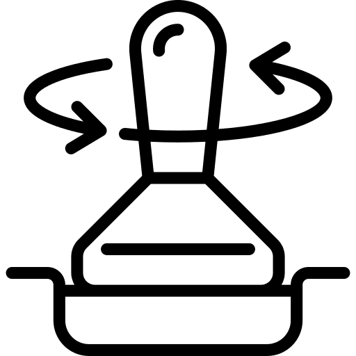 Tamper coffee press ground icon