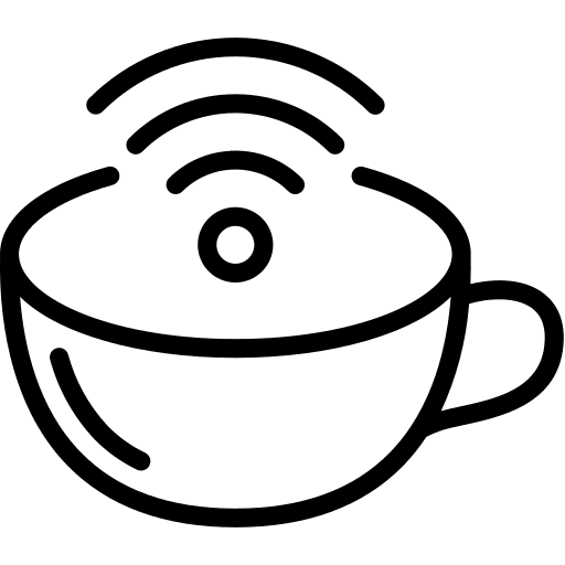 Wifi tea signal cup icon