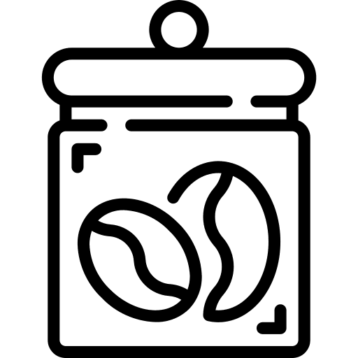 Beans beans coffee container icon