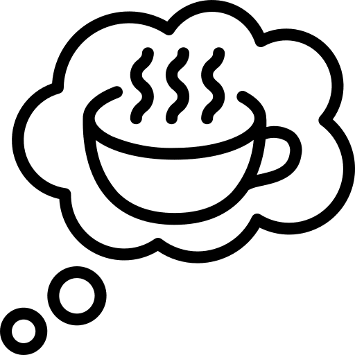 Think drink bubble cafe icon