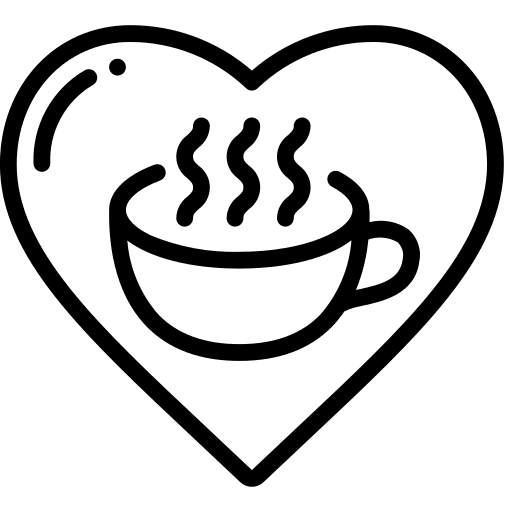 Heart love cup food and restaurant icon