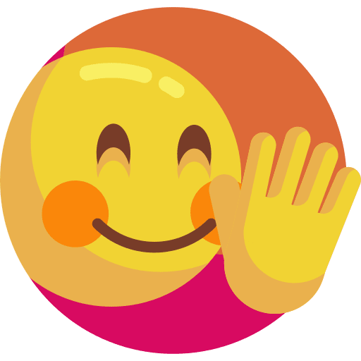 Hello emoji hello flushed icon