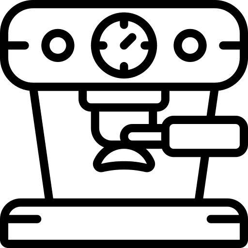 Machine espresso coffee food and restaurant icon