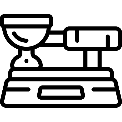 Scales food and restaurant weight ground icon