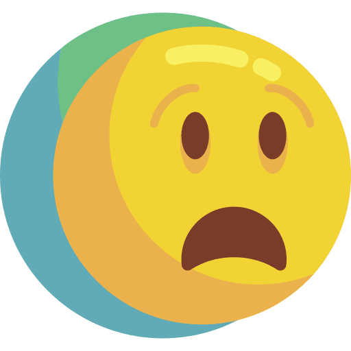 Scary emoji expression emotion icon