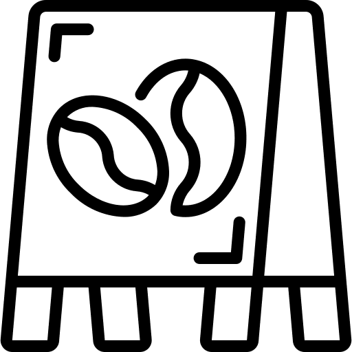 Sign food and restaurant coffee sign icon