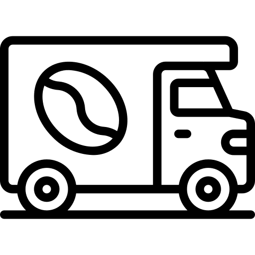 Truck food and restaurant coffee beans icon