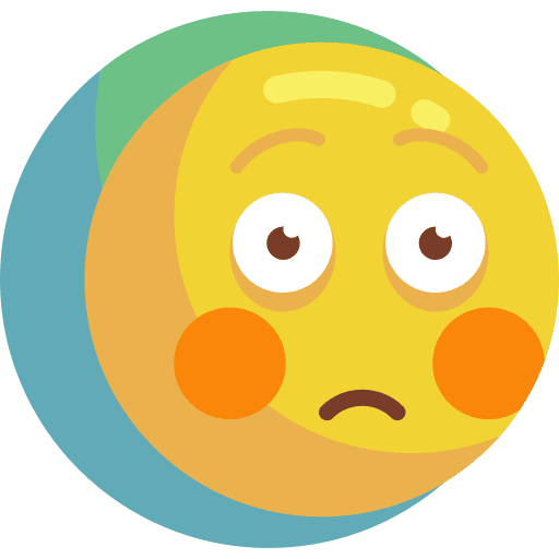 Flushed smiley emotion feeling icon Flushed smiley emotion feeling icon