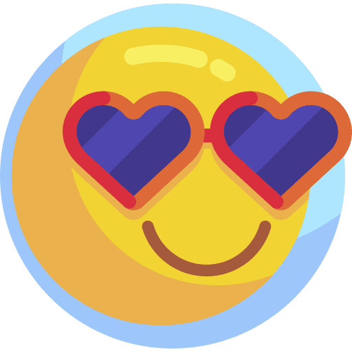 Sunglasses heart shape emoticon expression icon Sunglasses heart shape emoticon expression icon