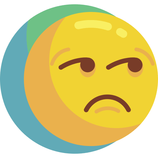 Unamused emotion smiley emoticon icon Unamused emotion smiley emoticon icon