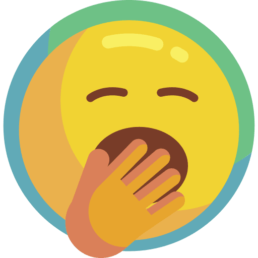 Yawn feeling expression hand icon