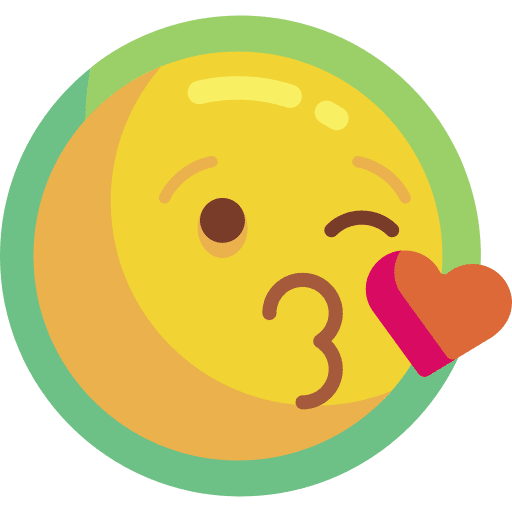 Blow kiss feeling emoji heart icon Blow kiss feeling emoji heart icon