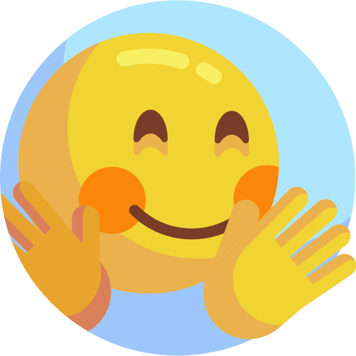 Hugging smiley emoticon feeling icon Hugging smiley emoticon feeling icon