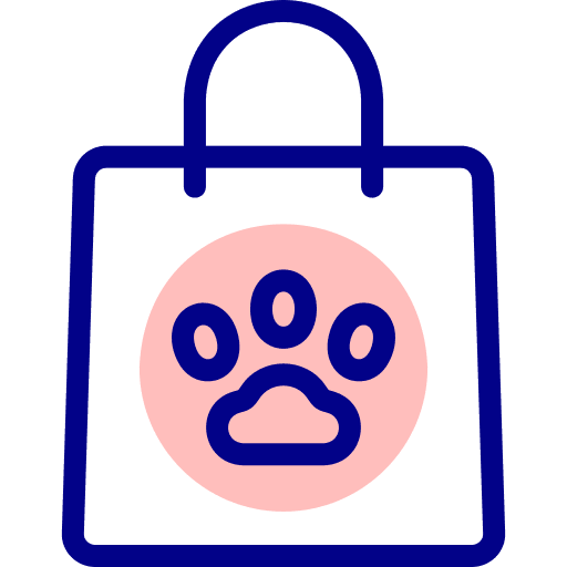Pet shop shopping shop shopping bag icon