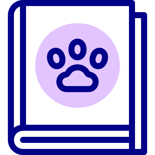 Book pawprint animals book icon Book pawprint animals book icon
