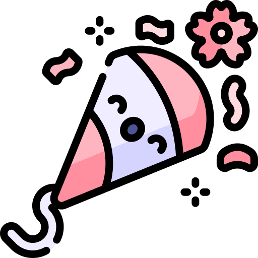 Confetti party cultures sakura icon Confetti party cultures sakura icon