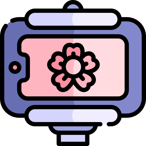 Selfie stick sakura flower selfie stick icon Selfie stick sakura flower selfie stick icon