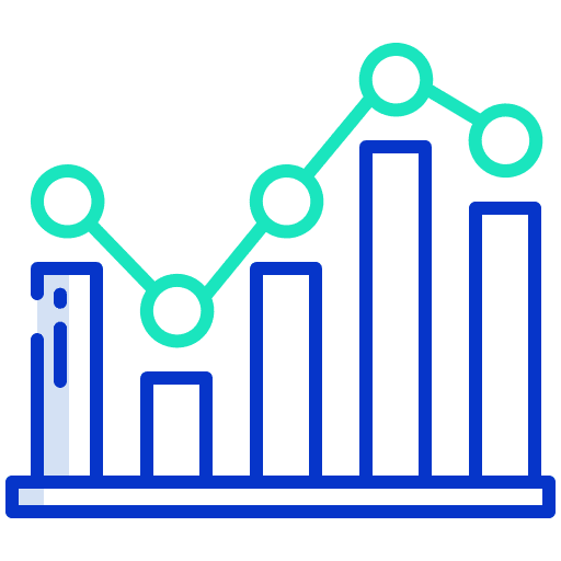 Bar graph report benefits seo report icon
