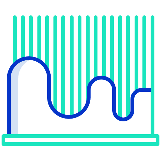 Chart density business and finance plot icon