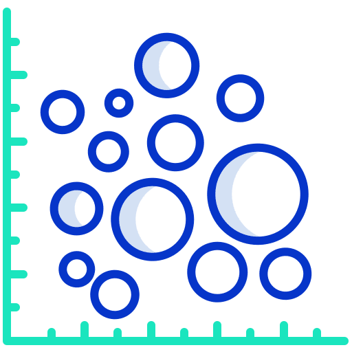 Chart scatter chart scatter plot icon