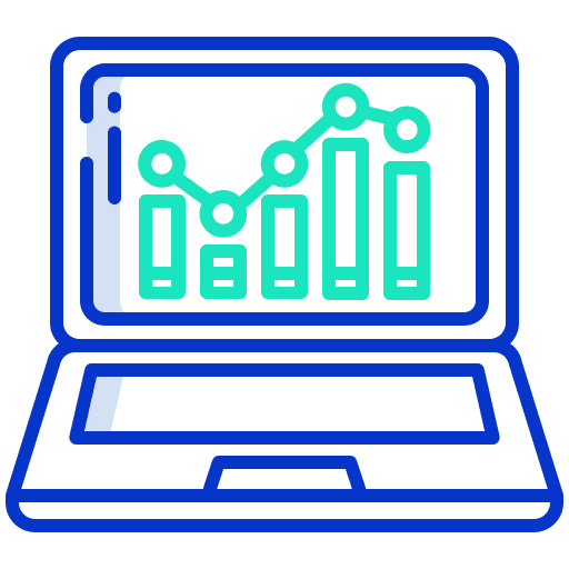 Laptop business and finance report laptop icon Laptop business and finance report laptop icon