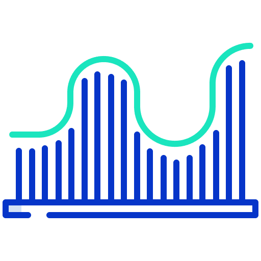 Line graph line chart marketing graphic icon Line graph line chart marketing graphic icon