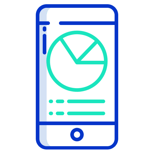 Mobile stats investment electronics icon Mobile stats investment electronics icon