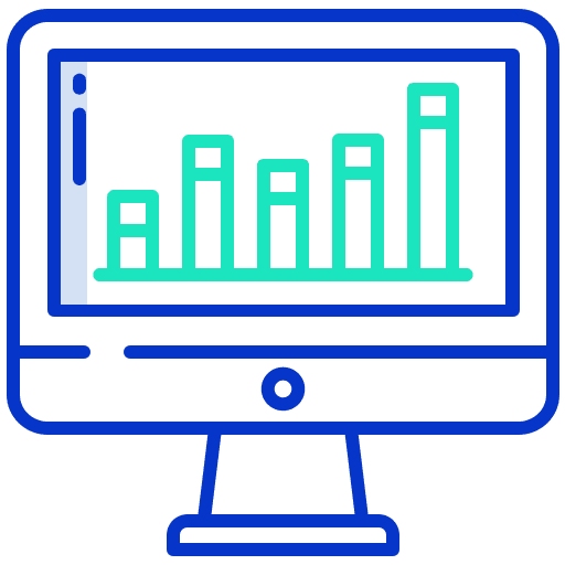 Monitor graph report marketing icon Monitor graph report marketing icon
