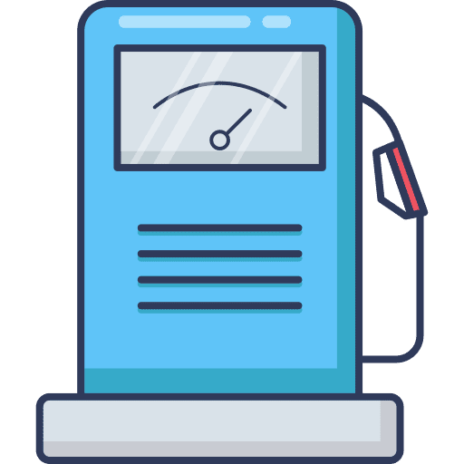 Fuel station petrol pump transportation gas station icon