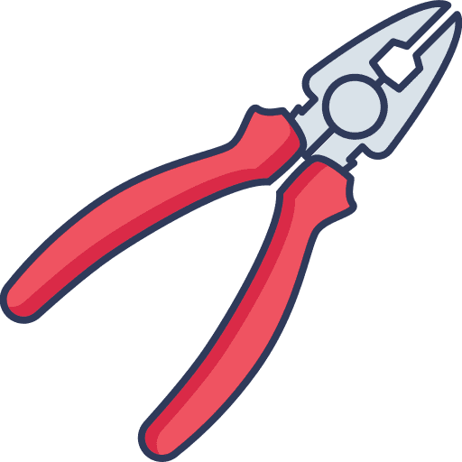 Plier work tool fixing construction and tools icon
