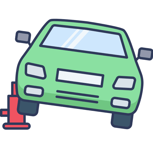 Car jack lift transportation car service icon
