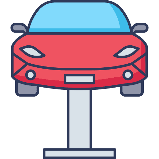 Car jack lift transportation car wash icon