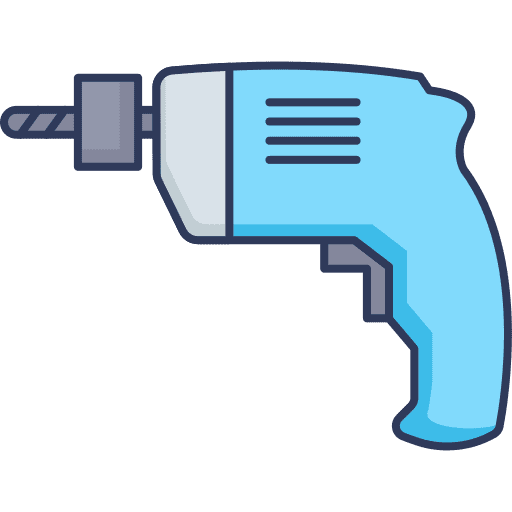 Drill drill construction and tools repair icon