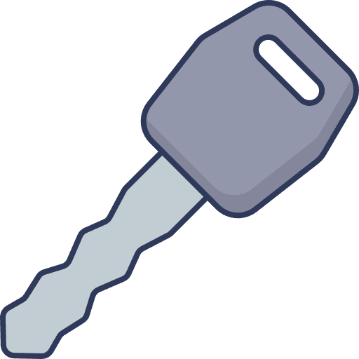 Key access unlock security icon