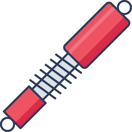 Shock shock spring suspension icon