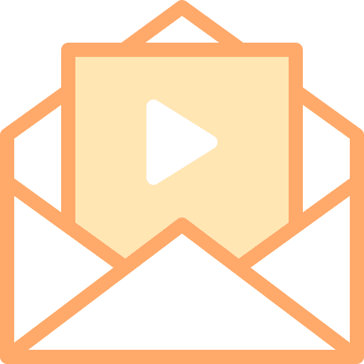 Email video player message music and multimedia icon
